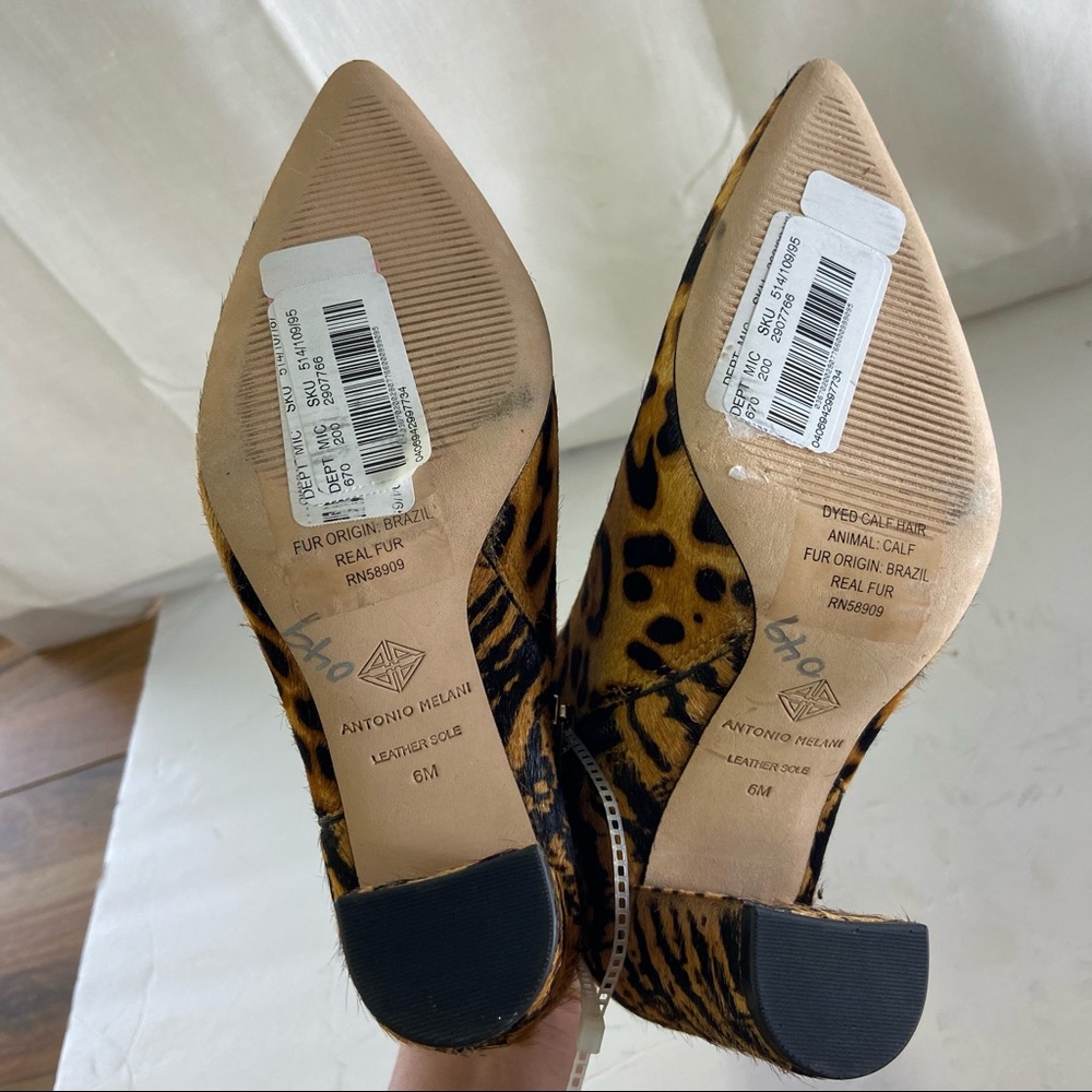 NEW Antonio Melani Shahn Calf Hair Heel Booties - Picture 4 of 10